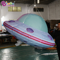 Nave Espacial Inflable Personalizada Bingo, Platillo Volador Gigante Inflable con Luces LED, Publicidad Inflable, Platillo Volador Loco con Luces LED