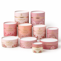 Boîte cylindrique ronde en carton kraft biodégradable pour poudre libre visage et corps personnalisée