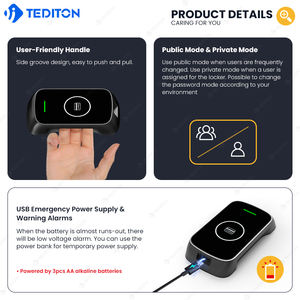 Tediton Muebles Bloqueado Zapatero Gabinete Invisible Digital RFID Tarjeta de <span class=keywords><strong>tarifa</strong></span> Desbloqueo Gabinete Cerradura Locker Lock - Product Image 3