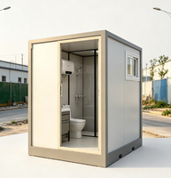 Salle de bain modulaire préfabriquée intégrée en acier préassemblé pour chantier de construction, camping