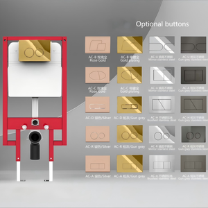 Tanque de inodoro oculto de <span class=keywords><strong>doble</strong></span> descarga con placa de prensa frontal Electrochapa de material ABS blanco para uso en baño <span class=keywords><strong>Cisterna</strong></span> oculta - Product Image 3