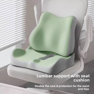 Coussin de soutien lombaire pour bureau, coussin de siège à récupération lente pour longues sessions, coussin de protection des hanches, coussin de siège anti-pression - Product Image 2