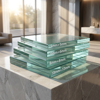 Verre de sécurité trempé et feuilleté sur mesure pour usage industriel, avec intercouche PVB SGP, verre trempé transparent pour murs-rideaux, garde-corps, puits de lumière et façades