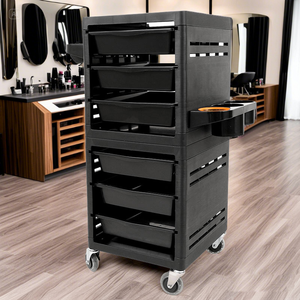 Chariot de coiffeur roulant avec tiroirs, chariot de rangement professionnel pour salon de coiffure avec roues - Product Image 1