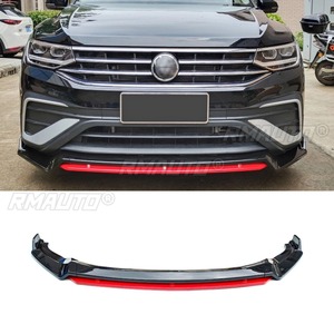 Car Front Bumper <b>Lip</b> Diffuser Spoiler Glossy Black Modification Part for Volkswagen Tiguan L 2022 Protector Car Accessories - Product Image 3
