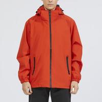 Veste de sport décontractée pour homme, légère, 100% polyester, veste softshell à capuche avec fermeture éclair, poches imperméables pour l'extérieur