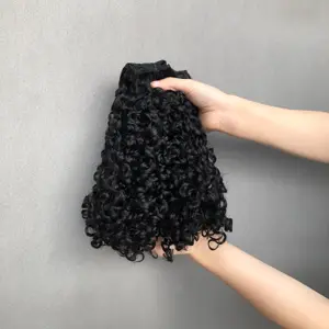 Vente en gros de cheveux brésiliens vierges super double dra, cheveux brésiliens remy 100% naturels, cheveux brésiliens vierges à boucles incroyables