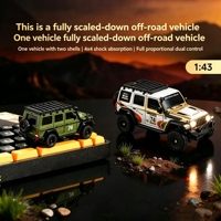 YT 1:43 Mini RC Auto 4x4 Desktop-Simulations-Kletterfahrzeug Elektrisches Plastik-Hobby-Modell Geländewagen für Kinder