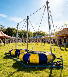 EASYFUN <span class=keywords><strong>Prix</strong></span> abordable Manège Euro Bungee Trampoline 4-en-1 pour parcs d'attractions et foires à vendre - Product Image 2