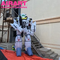 Model robot berbentuk tiup kualitas tinggi, untuk dekorasi aktivitas anak-anak, karakter robot tiup kustom