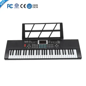 BD מוזיקה נייד 61-מפתחות פסנתר דיגיטלי LED פונקציית 70 שירים דמו כלי לימוד מיקרופון אורגן אלקטרוני