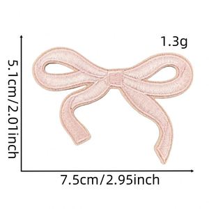 New Iron on 7.5cm Embroidery Colorful <b>Bow</b> Patch for Hair <b>Clip</b> Clothing Bag Jeans Decoration - Product Image 6