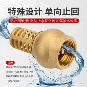 Válvula de Retención de Latón Huihong de 1 Pulgada con Filtro de Entrada de Resorte Antirretorno para Bomba de Agua, Uso a Temperatura Normal - Product Image 2