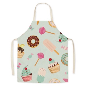 Tablier de cuisine unisexe léger en polyester effet lin, sans manches, avec motif fruits, réutilisable, idéal pour l'été et les tâches domestiques - Product Image 6