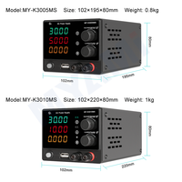 Nouvel arrivage MYAMi 60V5A 30V5A 30V10A 300W Alimentation CC de laboratoire variable avec affichage numérique réglable et léger pour la réparation mobile