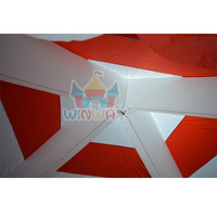 Tente de stand gonflable commerciale Style de carnaval rayé blanc rouge pour la publicité de décrochage de nourriture de promotion de fête en plein air de location