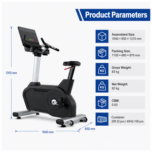 High Load Bearing Magnetic Upright Stationary <b>Bike</b> Indoor Cycling <b>Bike</b> Home Commercial <b>Gym</b> Cardio Workout <b>Bike</b> - Product Image 4