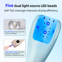 Lampe UV portable N17 personnalisée pour nail art, séchage rapide, perles lumineuses haute énergie, polymérisation rapide, port Type-C, rechargeable
