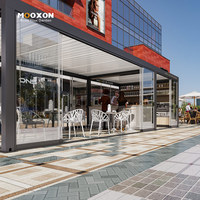 Kit de pergola en aluminium avec persiennes réglables et lumière LED pour installation à domicile