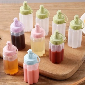 Lot de 4 mini-bouteilles à sauce, distributeurs de condiments, flacons de ketchup, contenants à sauce moutarde et vinaigrette, accessoires de cuisine pour bento - Product Image 6