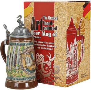 Jarra de Cerveza Moderna Oktoberfest Steel Eagle de 0.7L con <span class=keywords><strong>Tapa</strong></span> de Acero Inoxidable, Adorno Navideño Sostenible - Product Image 6