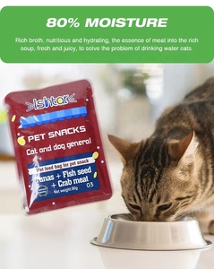 Friandises pour chats et chiens, nourriture humide, saveur poulet + <span class=keywords><strong>jaune</strong></span> <span class=keywords><strong>d</strong></span>'œuf + carotte, 80g - Product Image 4