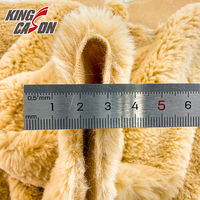 Kingcason – Fourrure de lapin brodée unie personnalisable, certifiée OEKO-TEX, pour vêtements et couvertures