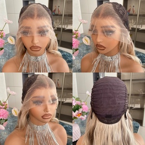 Perruques à lacet frontal en cheveux synthétiques de couleur blonde cendrée naturelle, aspect naturel, longues, transparentes, résistantes à la chaleur, directement de l'usine en Chine - Product Image 6