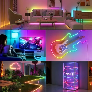 Tira de Luces LED KCX Magic Color Chasing <span class=keywords><strong>RGBIC</strong></span> DC24V, Tira de Luz de Silicona Flexible Tipo Neón para Publicidad, Letreros de Neón, Resistente al Agua - Product Image 6