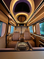 Kit complet de conversion intérieure pour Sprinter Executive : Table de conférence motorisée, canapé-lit, revêtement de sol pour yacht, stores de fenêtre, OEM