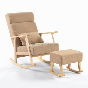 Silla Mecedora de Madera Moderna, Portátil y Ajustable para la Lactancia Nocturna del Bebé, para el Dormitorio de la Madre y el Apartamento - Product Image 6