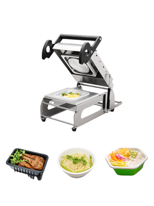 Machine d'emballage alimentaire semi-automatique efficace pour la scellage de barquettes, scellage thermique, facile à utiliser, nouvelle, comprend des fonctions de scellage et de découpe de gobelets - Product Image 3