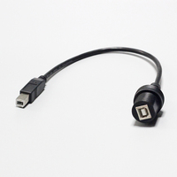 Câble USB Type B étanche à montage sur panneau, rallonge d'imprimante avec couvercle