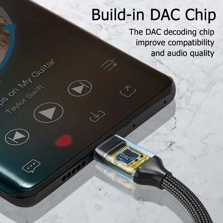 Nylon Braided Type C Audio Audio Adapter - Image 6
