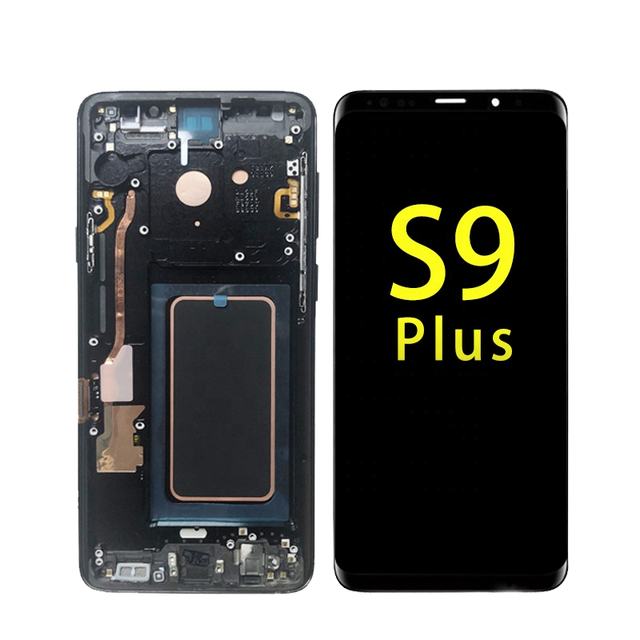 For Samsung S9 Plus Repair 6.6" Black Super OLED Screen Replacement with Frame 3-Year Warranty Mobile Phone