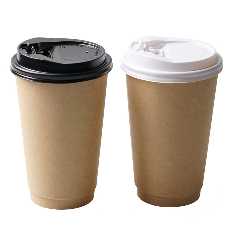 Wholesale price double wall takeaway disposable holder tea espresso coffee corrugated kraft paper cup with lid