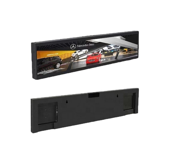 Factory Supply 24inch Stretch bar Lcd Display High Quality ultra Wide Stretched bar Lcd Screen Advertise Player for Bus