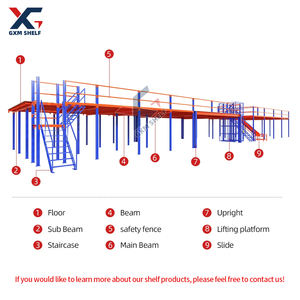 Mezzanine-sistema de estantería de paneles de foor, paneles de oficina, ático, almacén, altillo, CE - Product Image 2