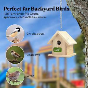 Nichoir en bois massif à peindre - Product Image 2