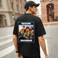 T-shirts pour hommes américains à col rond, manches courtes, 100% coton tricoté, coupe ample vintage, séchage rapide, personnalisables pour marques de mode