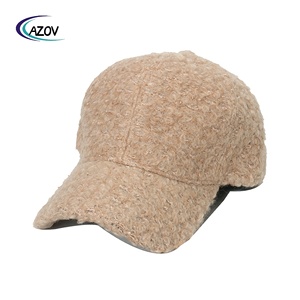 Cappello invernale da donna viso piccolo camionista CapCasual tutto in tinta unita berretto a punta in maglia di peluche alla moda <span class=keywords><strong>Br</strong></span> - Product Image 1