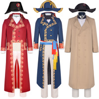 Costume de cosplay Napoléon pour homme, uniforme militaire royal, tenue d'historien, mode urbaine, fibre de cellulose régénérée