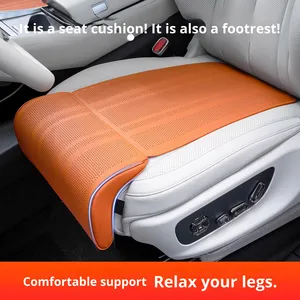Repose-Jambes Universel Quatre Saisons en Cuir Confortable pour Voiture, Housse de Siège Luxe Ventilée Perforée, Rallonge de Repose-Jambes - Product Image 6