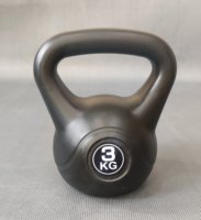 Vente en gros de cloches de bouilloire en ciment en plastique noir pour la musculation de la salle de sport logo personnalisé Offre Spéciale kettlebell de fitness poids libre