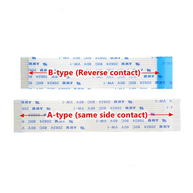 Customized 3cm/5cm/10cm/20cm/30cm FFC Flat Flexible Cable 15 Pin Pitch 1.0mm Reverse Flexible Cable Raspberry Pi Camera Cable