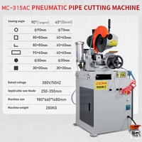 Chine usine MC-315AC semi automatique tube carré machine à scier circulaire en acier coupe-tube machine