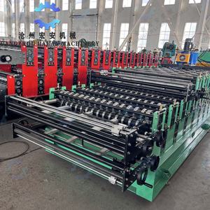 Máquina de Conformado de Rollos Automática de 3 Capas para Tejas Porosas de Acero, Aislantes Térmicas e Insonorizantes, Marca Hauan, con Motor para Techos - Product Image 4