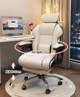 Corée du Sud Moderne PU Cuir Silla Ergonomique Pivotant Ascenseur Patron Dossier Haut De Luxe Bureau Mobilier De Massage Chaise De Bureau à Vendre