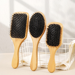 Cepillo Definidor de Rizos, Masajeador de Cuero Cabelludo, Set de Peines de Lujo para el Cabello, Cepillo Profesional de Cerdas de Jabalí, Peine de Madera, Peine de Bambú - Product Image 6