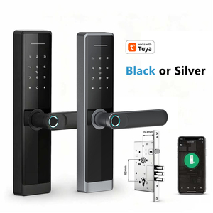 Turkish 6085 Mortise Smart Fingerprint Handle Lock | Luxury Remote Control <strong>Digital</strong> Lock for Wooden Interior <strong>Doors</strong>, High Quality - Product Image 2